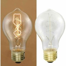 40 Watt Medium Pear Vintage Style Light Bulb Edison Base Amber Glass