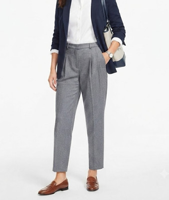 Kim Rogers Women's Petite Dress Pants - Size 10P - Grey Business Casual Trousers