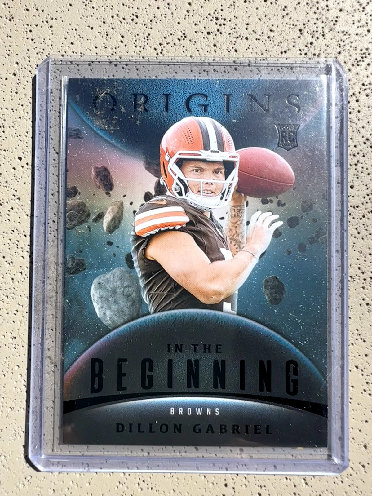 2025 Panini Origins Football #18 RC Dillon Gabriel In The Beginning Case Hit SSP
