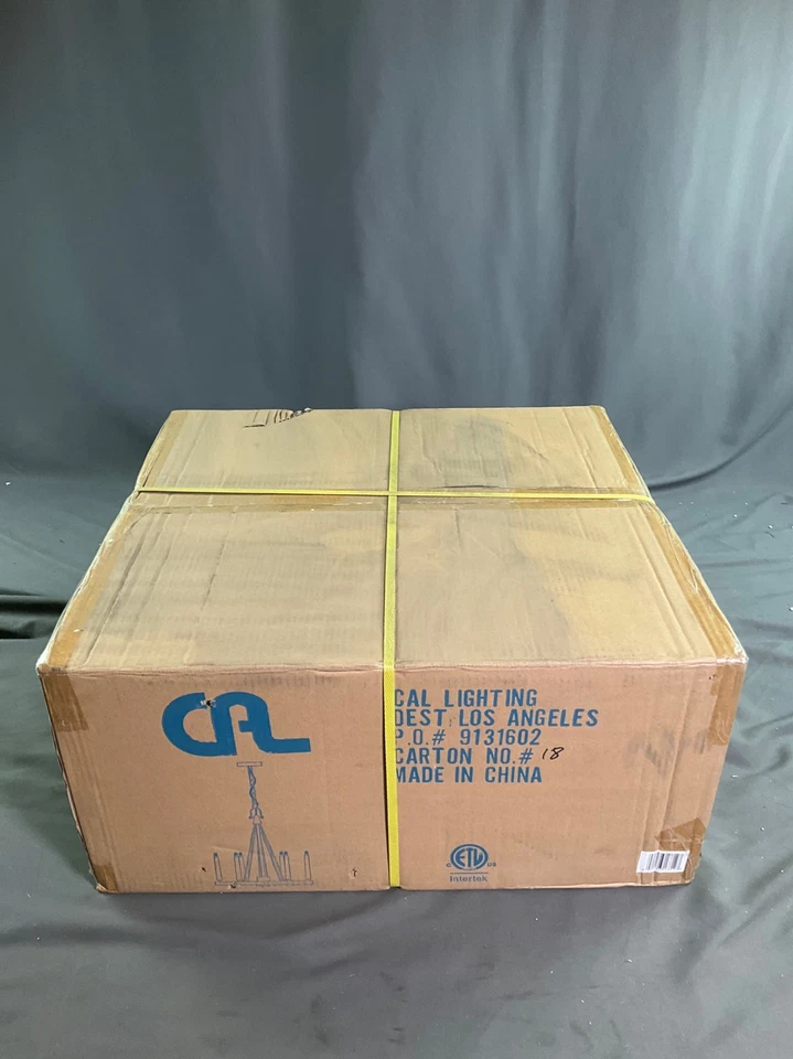 Cal Lighting Rimini 22-inch Chrome Chandelier with 6 G9 LED Bulbs, Chain Suspend - Image 2 of 4