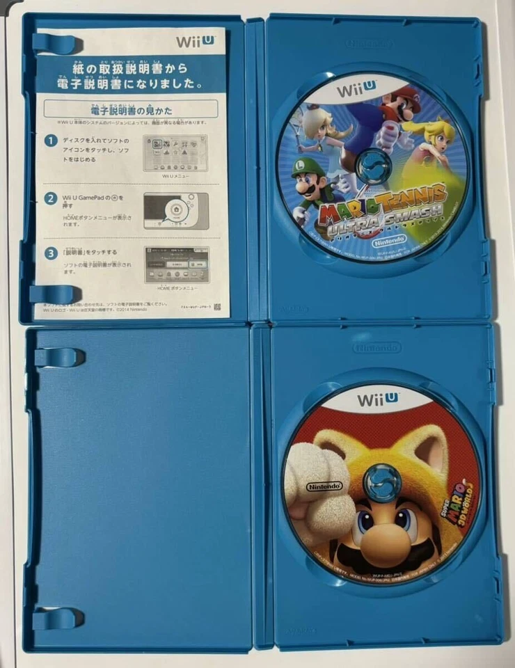 Lot 4 Wii U Game Mario 3D World, Mario Kart 8, Tennis, Pikmin 3 NTSC-J (Japan) - Image 2 of 4