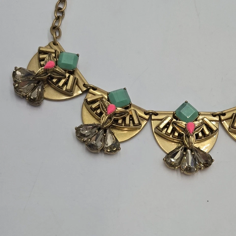 Collar Stella & dot Art Deco Estilo Geométrico Imitación Piedra Alta Calidad Declaración Foto 2 de 4