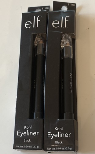 2 Pack e.l.f. KOHL EYELINER # 81118 BLACK ELF New In Box Discontinued - Picture 1 of 2
