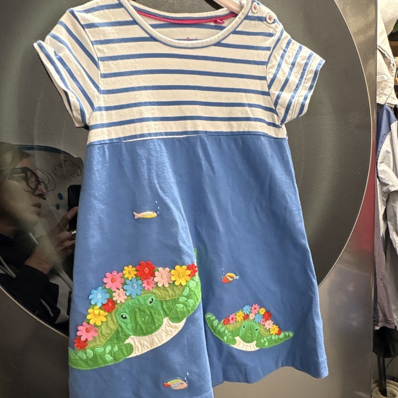Mini Boden - Size 3-4 Year Girls Dress w/ Turtles - Excellent Condition