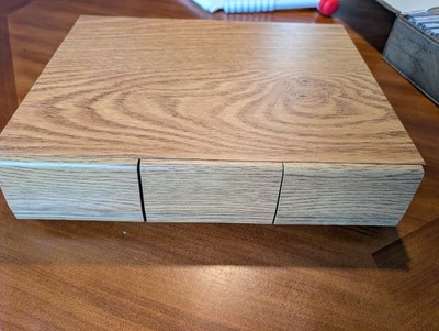 Vintage Faux Wood - 3 Drawer  36 Cassette Tape Storage Cabinet Case With Tapes