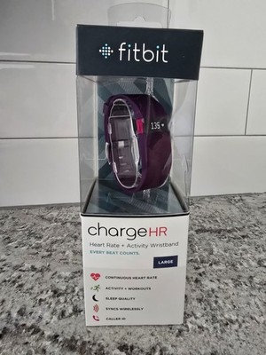 Fitbit Charge HR Activity Tracker Monitor Wristband Heart Rate PLUM- Large