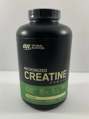 Optimum Nutrition Micronized Creatine Powder 600g (1.32 LB) 120 Serv  Exp 5/26