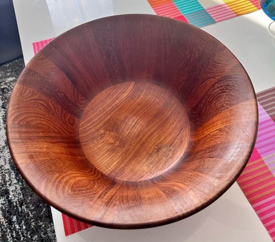 #ad 1960s Dansk International Modern Teak Serving Bowl Thailand $180.00