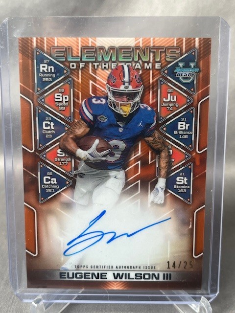 2024 Bowman's Best U - EUGENE WILSON III Elements of the Game Orange AUTO /25 UF