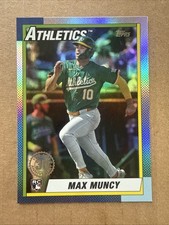 MAX MUNCY - 2025 Topps 1990 Baseball #U90-49 Athletics - Rainbow Foil