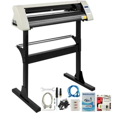 28" Vinyl Cutter/Plotter Sign Cutting Machine Software 3 Blades LCD White