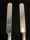 Vintage Silverplate US Navy Dinner Butter Knife INSICO USN Anchor 9.7" Pair E — photo 2