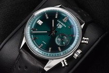 Tag Heuer Carrera Chronograph 39mm Glassbox Green Dial CBS2211-0 with Box 6