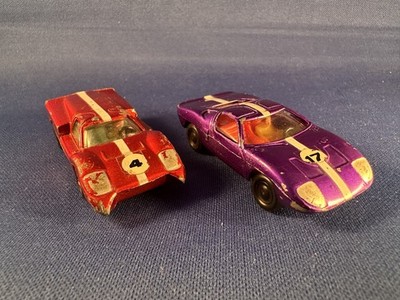 (2) Vintage 1960s Marx Super Speed Ford GT & Ford J Hong Kong Diecast Toy Car