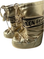 Moon Boot The Original Icon Metallic Gold Snow Boots Kids EU 31-34 US 13.5-2.5