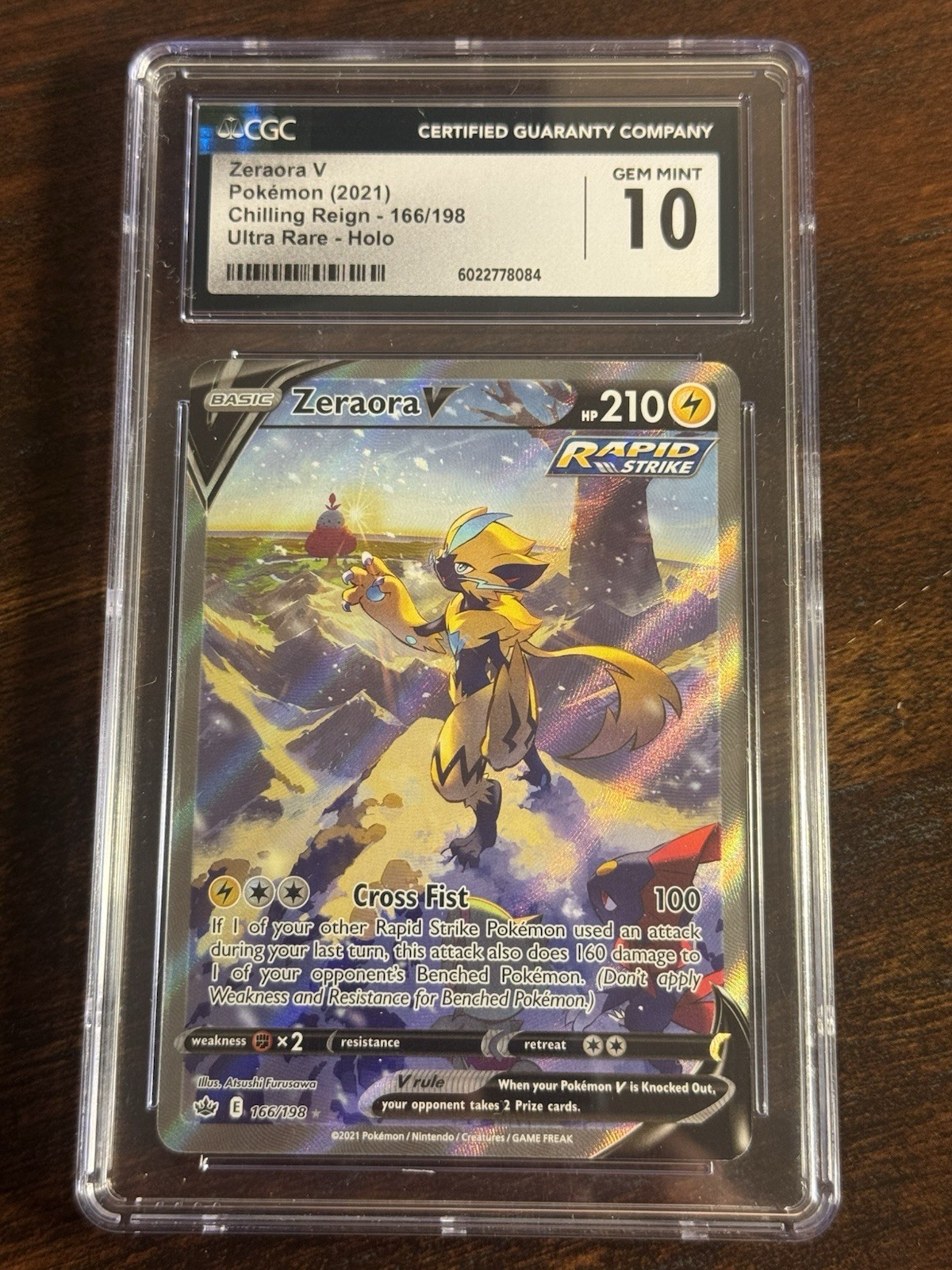 Zeraora V #166 Chilling Reign Pokemon Card - CGC 10