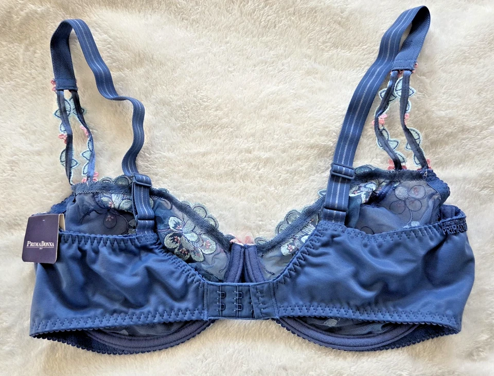 PRIMA DONNA Alexandrie Cornflower Blue Underwire Bra UK Size 40C NWT - Imagem 3 de 4