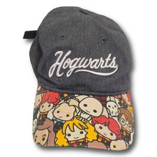 Vintage Harry Potter Hogwarts Chibi Character Brim Baseball Cap OSFM GOOD