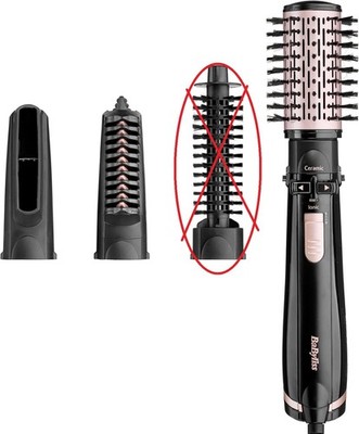 BaByliss AS200E Dry, Straighten and Style - Rotierende Warmluftbürste, 1000W