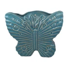 McCoy Blue Butterfly Plant Holder, Table Vase, Wall Hanging 7" X 6" X 3" Vintage