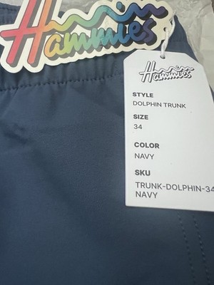 Hammies Dolphin Trunk Navy Blue. Sz 34 Brand New with tags