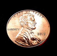 2012  Lincoln 1 Cent Shield Penny Coin   VERY GOOD Condition    FREE SHIPPING