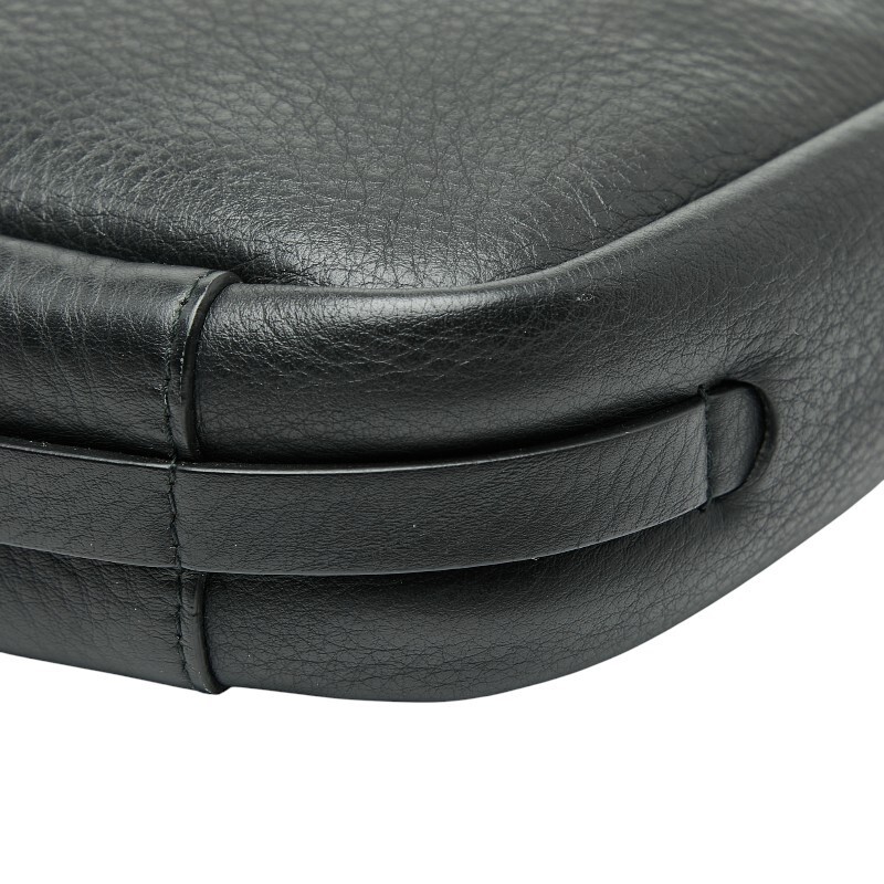 Balenciaga Shoulder Bag Leather Black Women's Used Authentic thumbnail 4