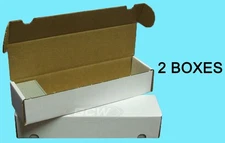 2 BCW 800 COUNT CARDBOARD CARD STORAGE BOXES Trading Sports Case Baseball ccg