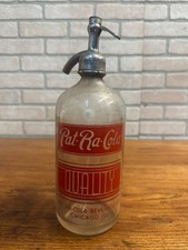 Rare Vintage 1930s Pat-Ra-Cola Beverage Seltzer Bottle Chicago Illinois Soda Fou