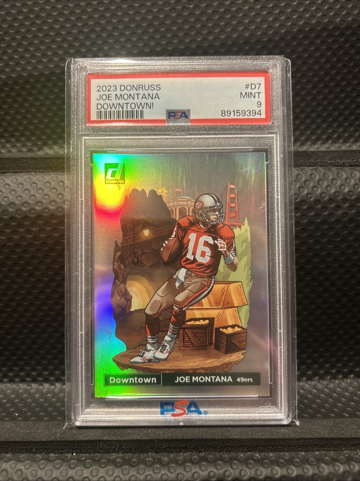 2023 Panini Donruss DOWNTOWN Joe Montana PSA 9 MINT #D-7 SSP 49ers HOF