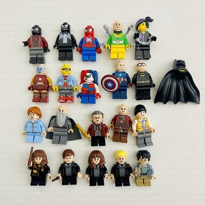 Huge Lego Marvel DC Super Heroes Harry Potter Minifigure Lot Of 20 w/  Extras