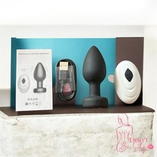 BRAND NEW BLACK RECHARGEABLE VIBRATION ANAL PLUG  WITH 10 VIBRATION FREQUENCIES