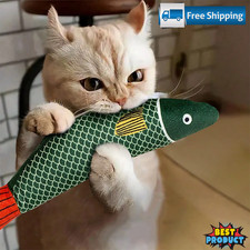 Cat Interactive Toy Soft Fish Chew Toy Cat Crinkle Sound Fish Toy Kitten Kicker