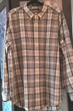 New Nautica Men's XL Classic Fit Button Down Collar LS Blue Gray 100 Cotton