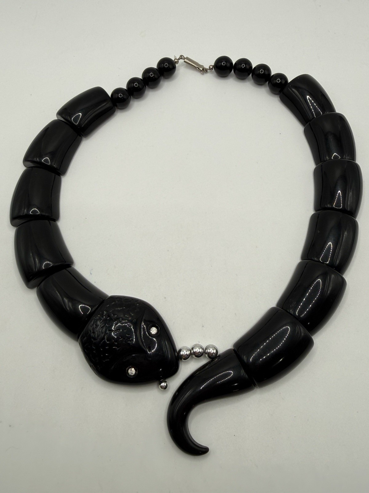 Statement Vintage Snake Necklace - image 1