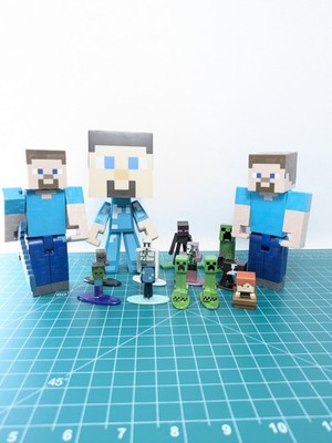 Minecraft Figure Lot Metal Nano Figures And More