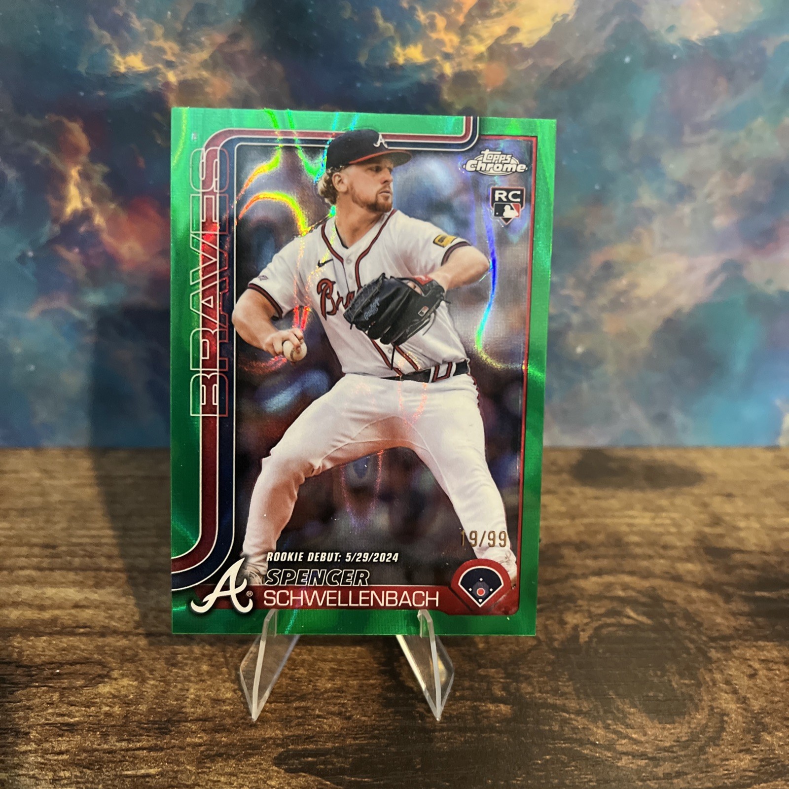 2025 Topps Chrome Update Rookie Green REF #USC132 RC Spencer Schwellenbach /99