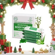 No Rinse Bathing/Shower Wipes Unscented Body Wipes Bamboo & aloe-240/1440 CT-FPN