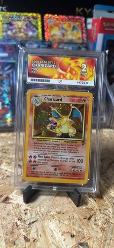 Charizard Holo Base Set 2 4/130 Ace Graded 2