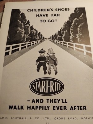 Sk233 Ephemera 1953 Werbung Start Rite Schuhe 