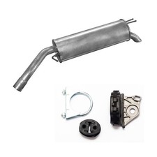 Endschalldämpfer Auspuff für Fiat Stilo 1.4 1.6 1.9JTD Fliessheck + Anbausatz
