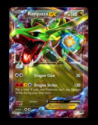 2015 Pokemon RAYQUAZA EX Black Star Promo Set ULTRA RARE HOLO Foil Tin Card XY73