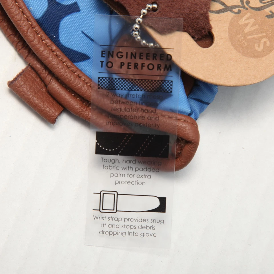 Burgon & Ball Love перчатки садоводства перчатки маленький/средний синий лист с подкладкой ладони - Изображение 4 из 4