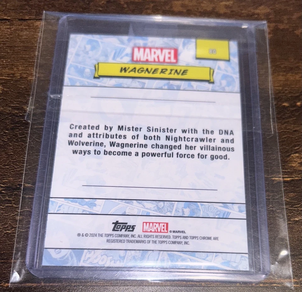 WAGNERINE/25 1ª Aparición Naranja Refractor 2024 Topps Cromo Marvel  Foto 3 de 3