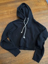 Wild Fable Black Cropped Pull Over Women s Hoodie size M