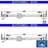 2X Bremsschlauch ATE 24.5170-0465.3 2 BremsschläUche Rechts Links Vorne