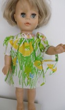 Vêtement de poupée 38-40 cm (n°175) : ROBE coton avec nœud + petit sac - NEUVE