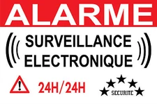 Panneau "alarme surveillance éléctronique"