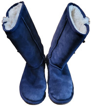 Koolaburra By UGG Victoria Tall Boots Bows Kids Size 4 Blue 1020171