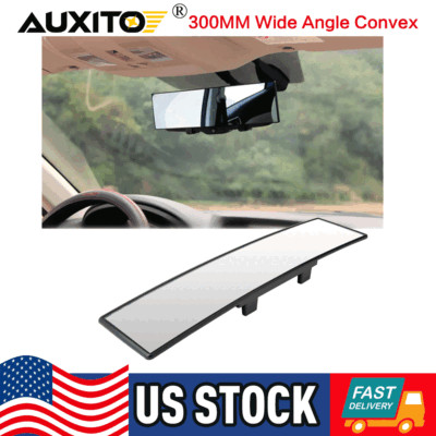 Universal 300mm Wide-angle Convex Interior Clip On Car Truck Rear View Mirror
